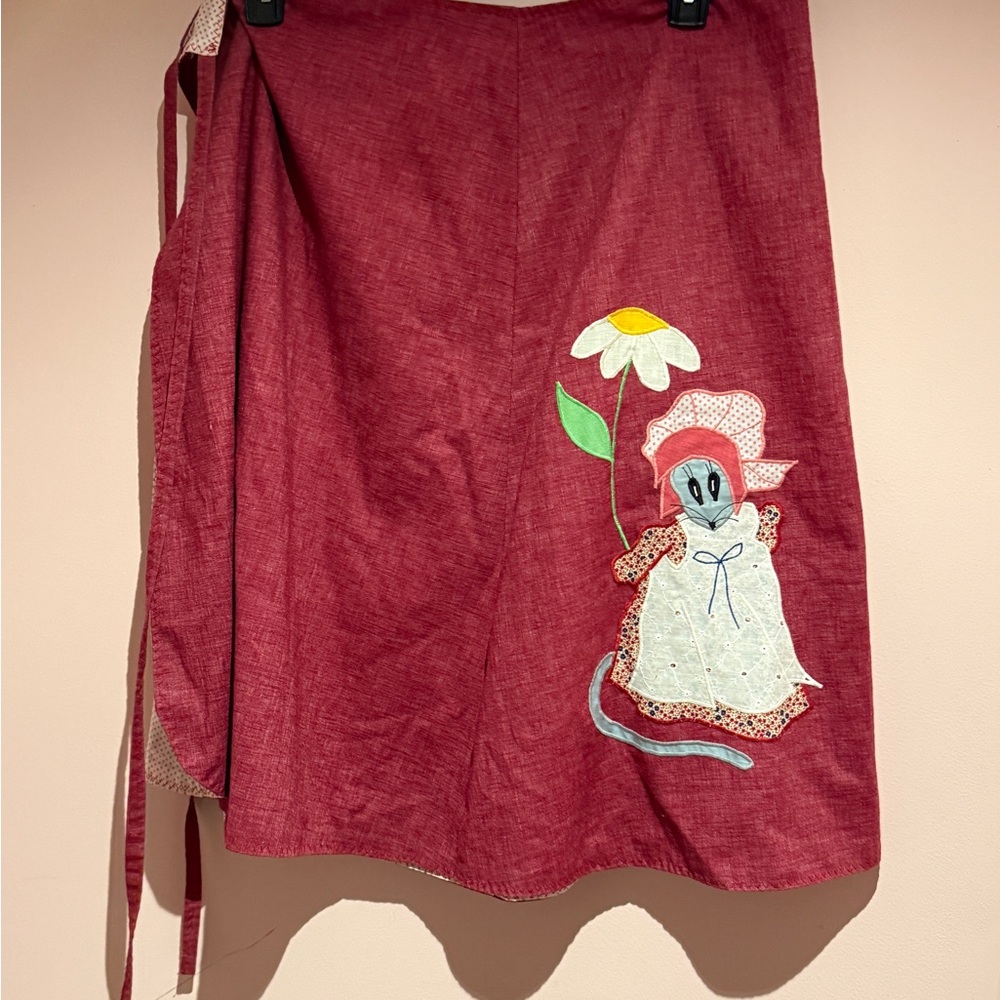 Vintage 60s mouse wrap skirt - Picture 4 of 5